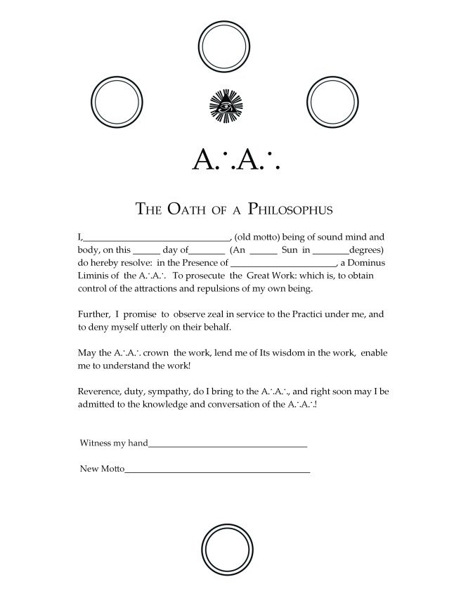 Oath of the Philosophus