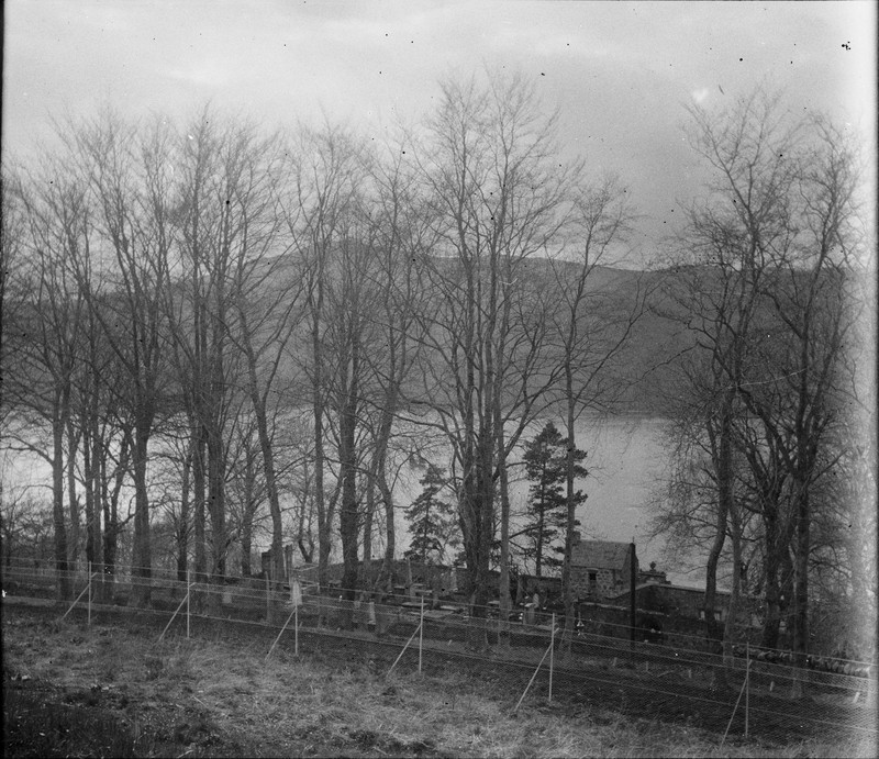 Cemetery overlooking Loch Ness lake