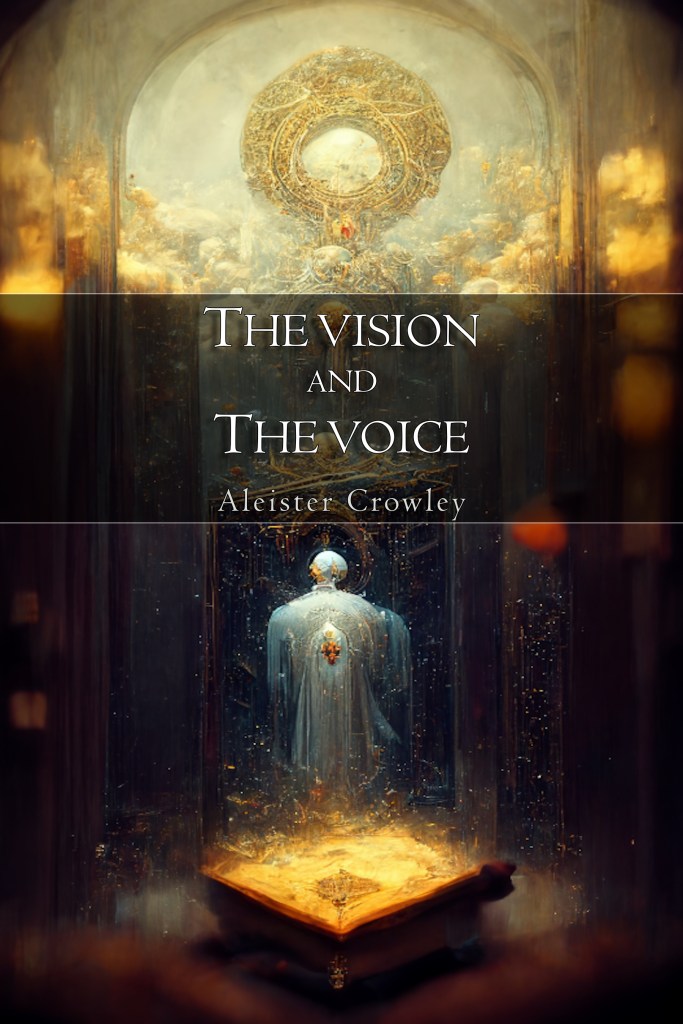 Mystical book cover with a hooded figure standing in golden light